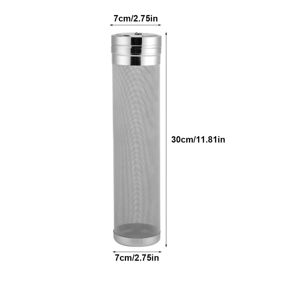 Cyrank 300 Micron Stainless Steel Beer Brewing Mesh Filter - Dry Hopper Filter, Hop Strainer & Brewing Basket for Homebrew Beer Making | Perfect for IPA, Lager, and Craft Beer Brewing