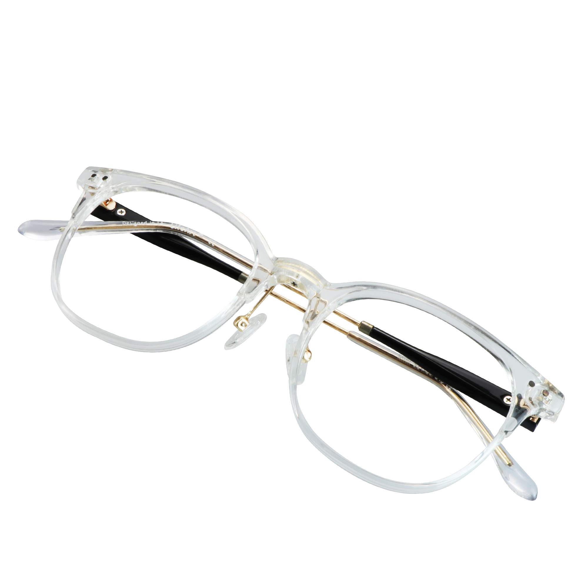 VisionGlobal Blue Light Blocking Glasses for Women & Men - Anti Eyestrain Computer Glasses with Stylish Oval Frame - Perfect for Office Work, Gaming & Screen Time