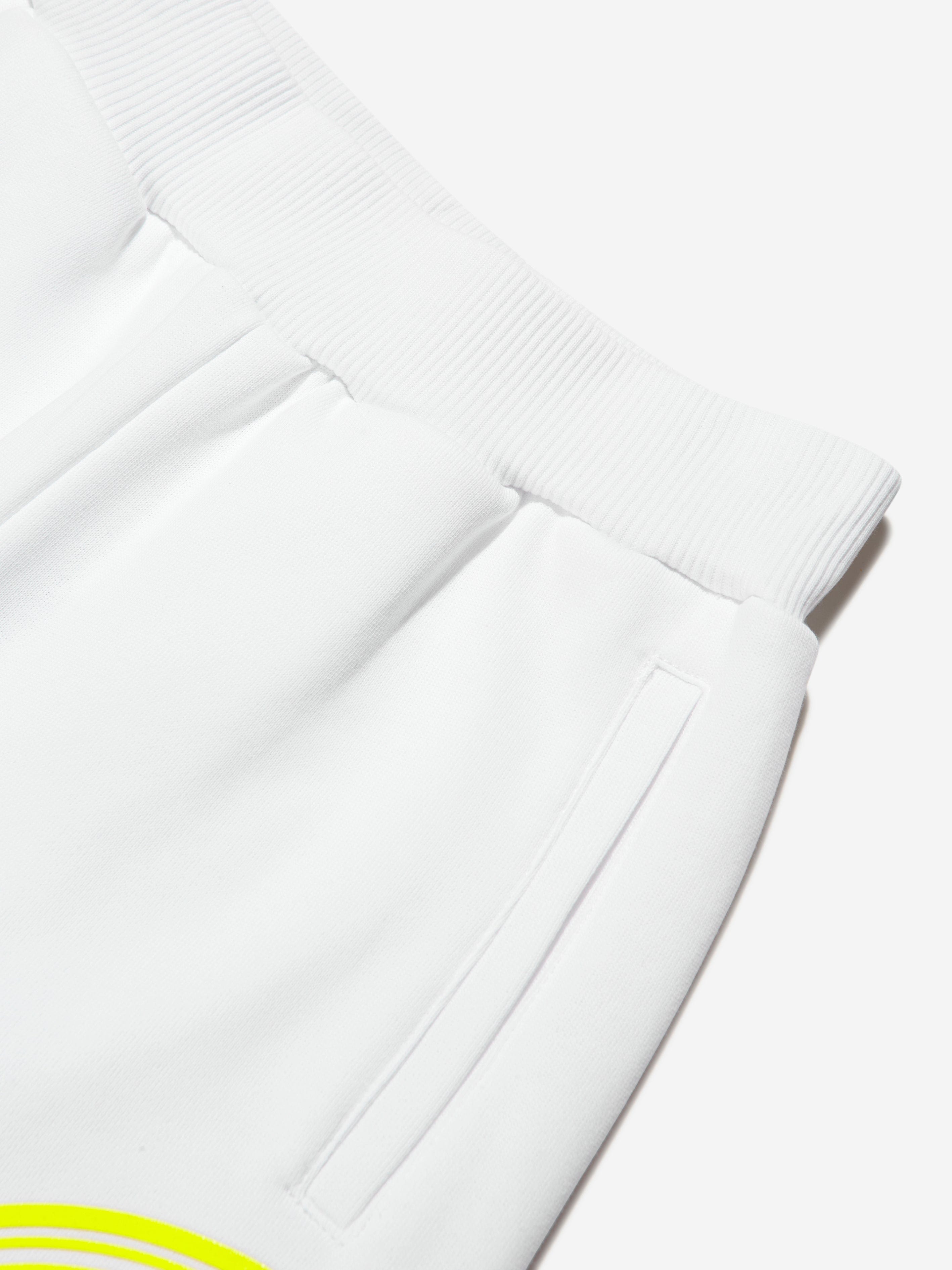 Balmain Boys Logo Jersey Shorts - White Cotton Athletic Shorts for Kids | Casual Wear, Sports & Summer Outfits