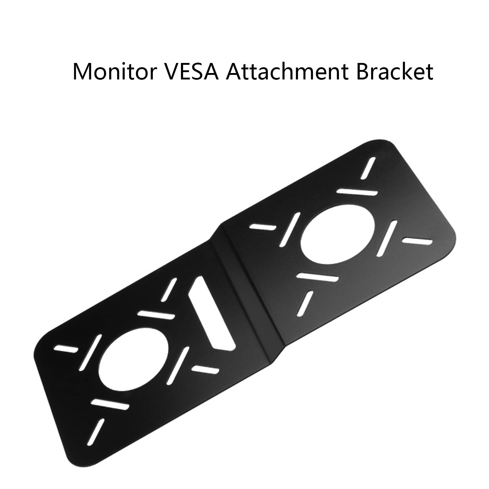 BAYORE VESA Mount Bracket for PC Mini-Host, Monitor & Laptop - Dual Screen Wall Mount Stand with Tray for Tablet/PC - Heavy Duty Adjustable Monitor Arm for Home & Office Workspace