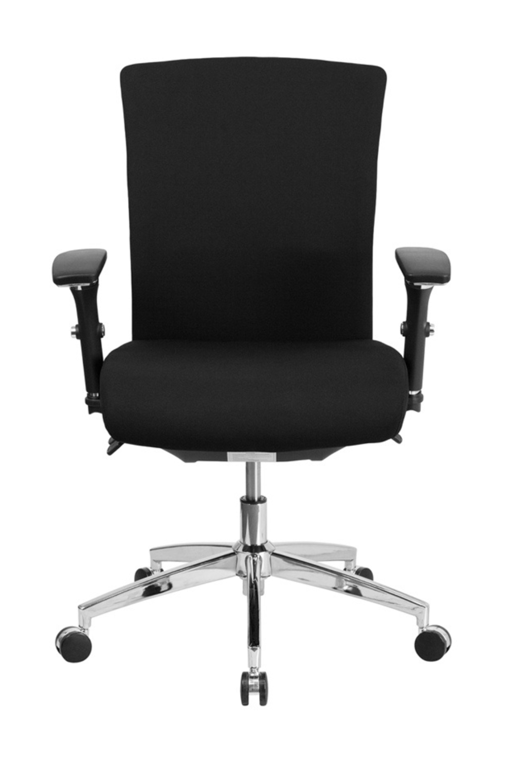 HERCULES Series 24/7 Heavy Duty 300 lb Capacity Black Fabric Ergonomic Office Chair with Seat Slider - Perfect for Long Work Hours, Gaming, and Home Office Use