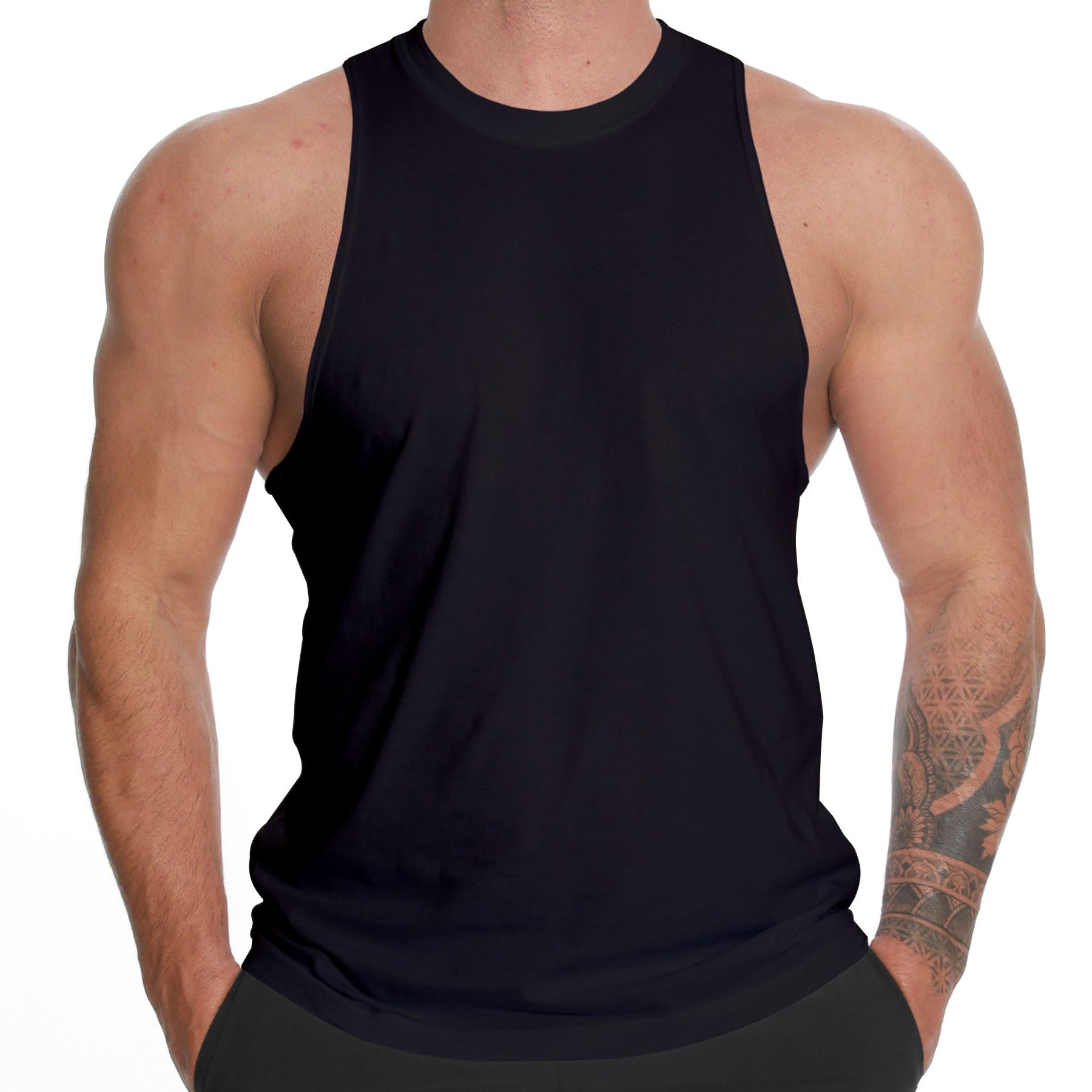 Men's Gym Workout Tank Tops - Breathable Muscle Bodybuilding Fitness Sleeveless Shirts for Weightlifting & Cross Training | Ideal for Gym, Running & Athletic Performance