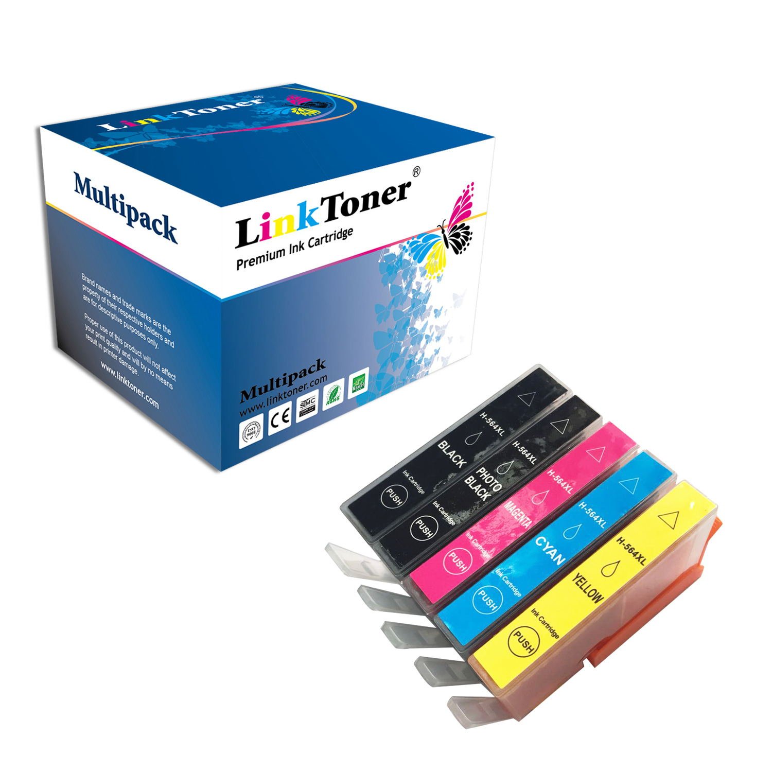 HP 564XL Compatible Ink Cartridges (2-Pack) - High Yield Replacement for HP 564 & HP-564XL - Works with Photosmart Printers - Perfect for Home Office Printing & School Projects