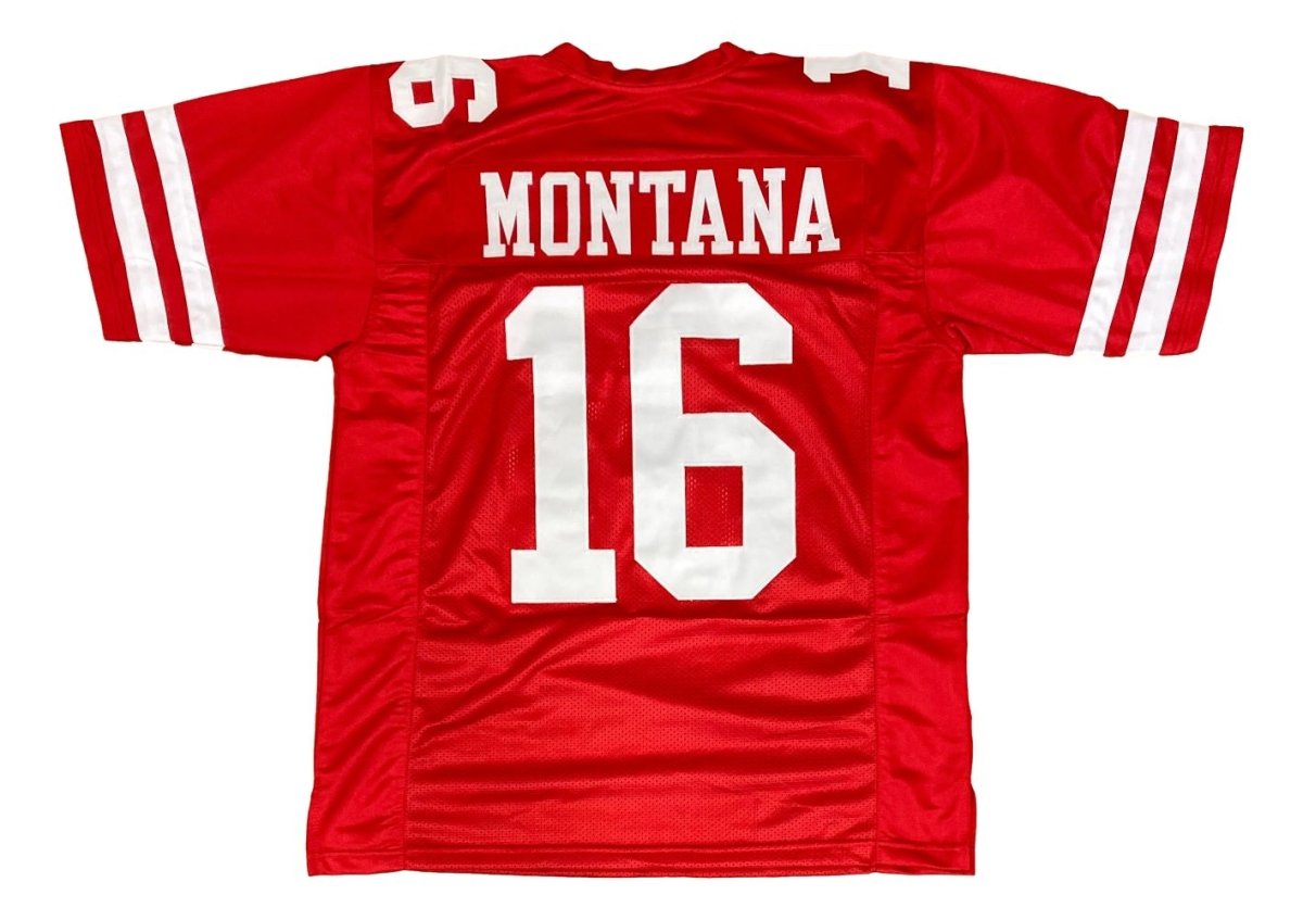 Joe Montana San Francisco 49ers Red Football Jersey - Authentic NFL Replica for Fans & Collectors - Perfect for Game Day, Tailgating, and Sports Memorabilia Displays