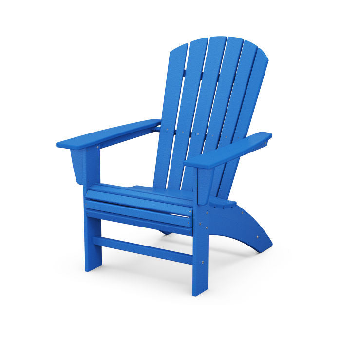 POLYWOOD Nautical Curveback Adirondack Chair - Durable Outdoor Furniture for Patio, Poolside & Beach - Weather-Resistant Plastic Adirondack Chair for Garden, Deck & Backyard Relaxation
