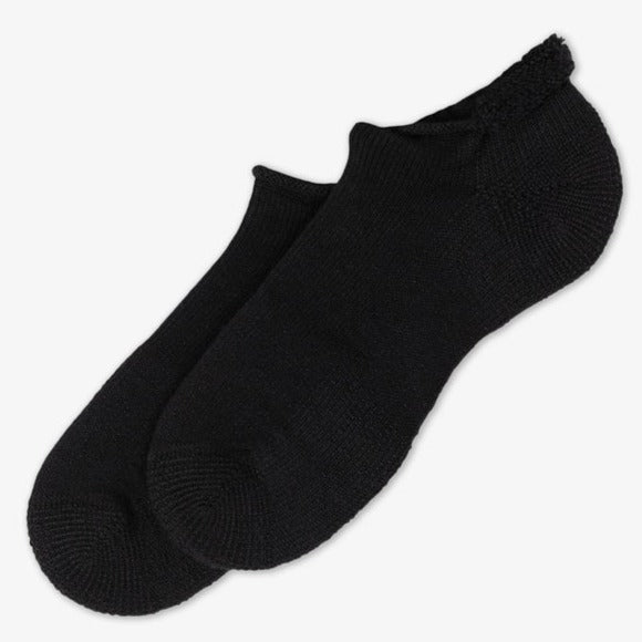 Thorlo Unisex Rolltop Tennis Socks - Black | Cushioned Athletic Socks for Men & Women | Perfect for Tennis, Running & Sports Activities