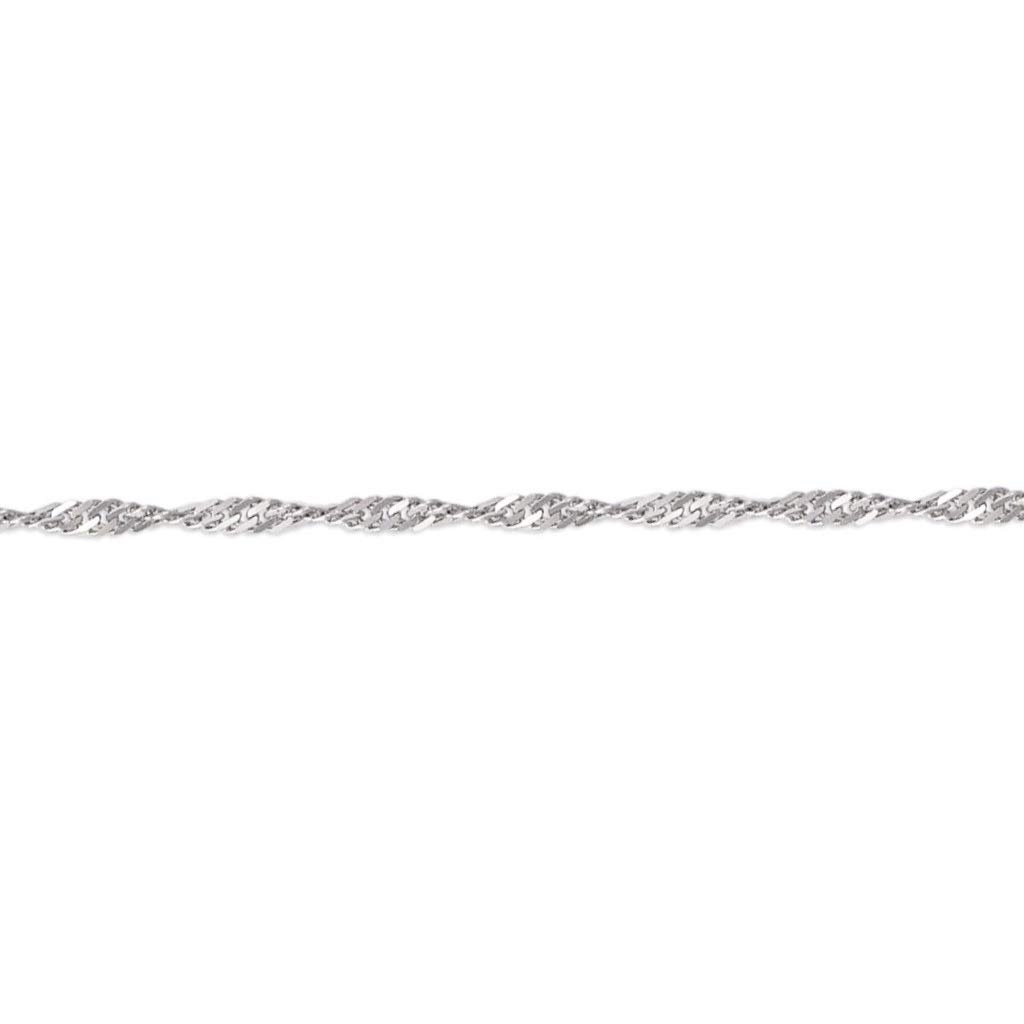 14K White Gold Singapore Chain Necklace - Italian Crafted Strong & Shiny Link Jewelry for Women & Men - 16-24 Inches Length, 0.7-1.4mm Width - Perfect Gift for Anniversary, Wedding & Special Occasions