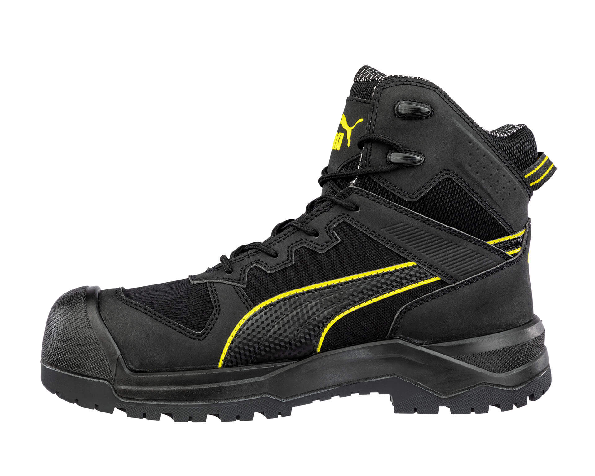Rock HD Mid Composite Toe Work Boots for Men - Safety Shoes with Slip & Shock Resistance - Ideal for Construction, Warehouse & Outdoor Work