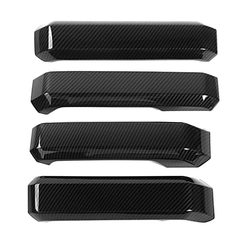 Interior Door Handle Trim Carbon Grain 4PCS