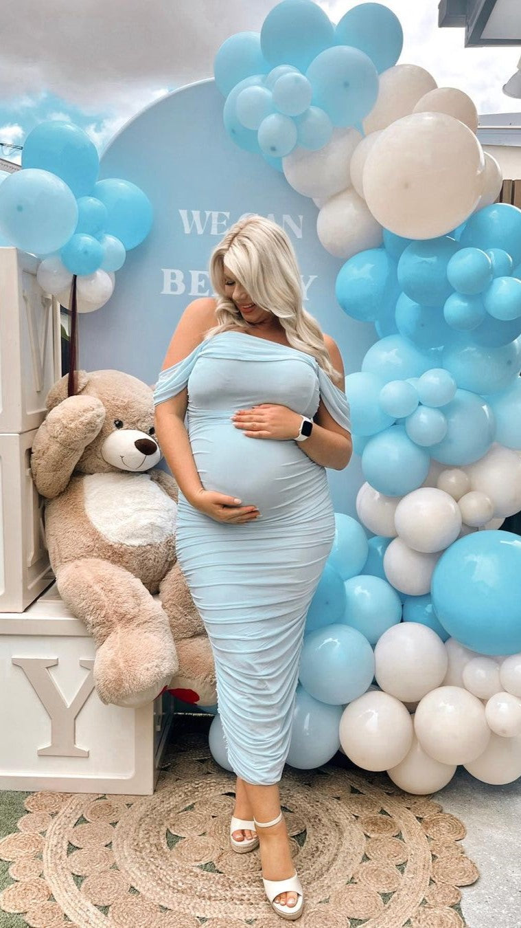 Kylie Maxi Dress in Blue - Elegant Long Summer Dress for Beach, Party & Vacation | Women's Fashion