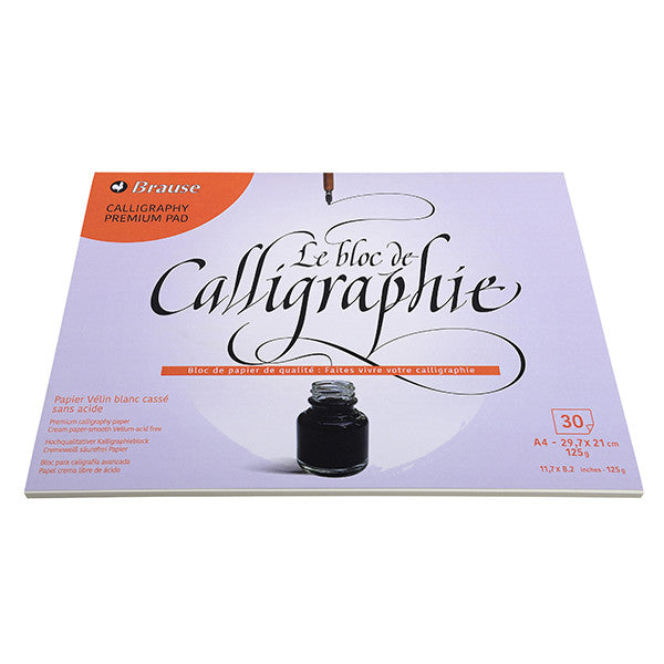 Brause Calligraphy Practice Pad A4 Size - Premium Calligraphy Paper for Beginners & Professionals - Perfect for Hand Lettering, Ink Drawing & Art Projects