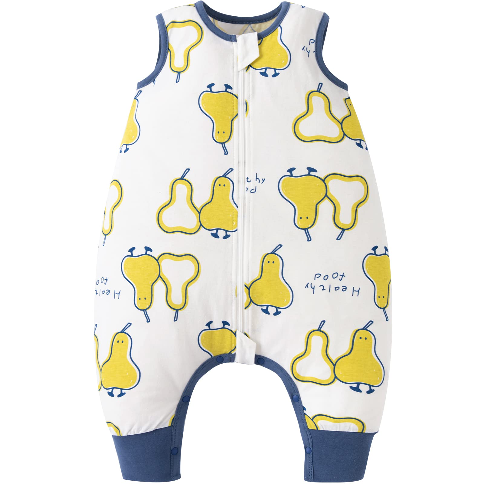 Duomiaomiao Toddler Sleeping Sack - Breathable Cotton Baby Sleep Bag with Feet, 0.5 TOG Summer Wear for Boys & Girls - Perfect for Early Walkers & Nursery Naps