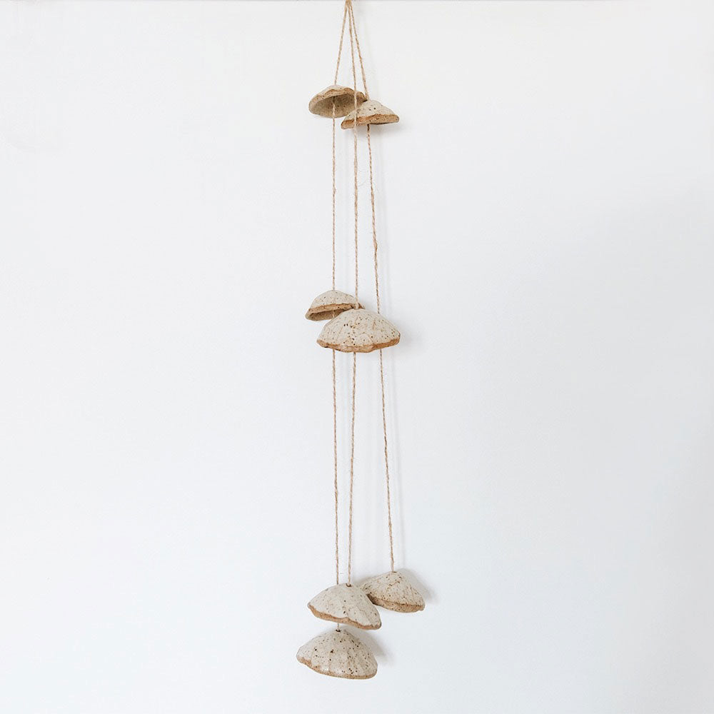 Premium Brown Stoneware Chime - Handcrafted Ceramic Wind Chime for Outdoor Garden, Patio & Home Decor - Soothing Sounds for Relaxation & Meditation