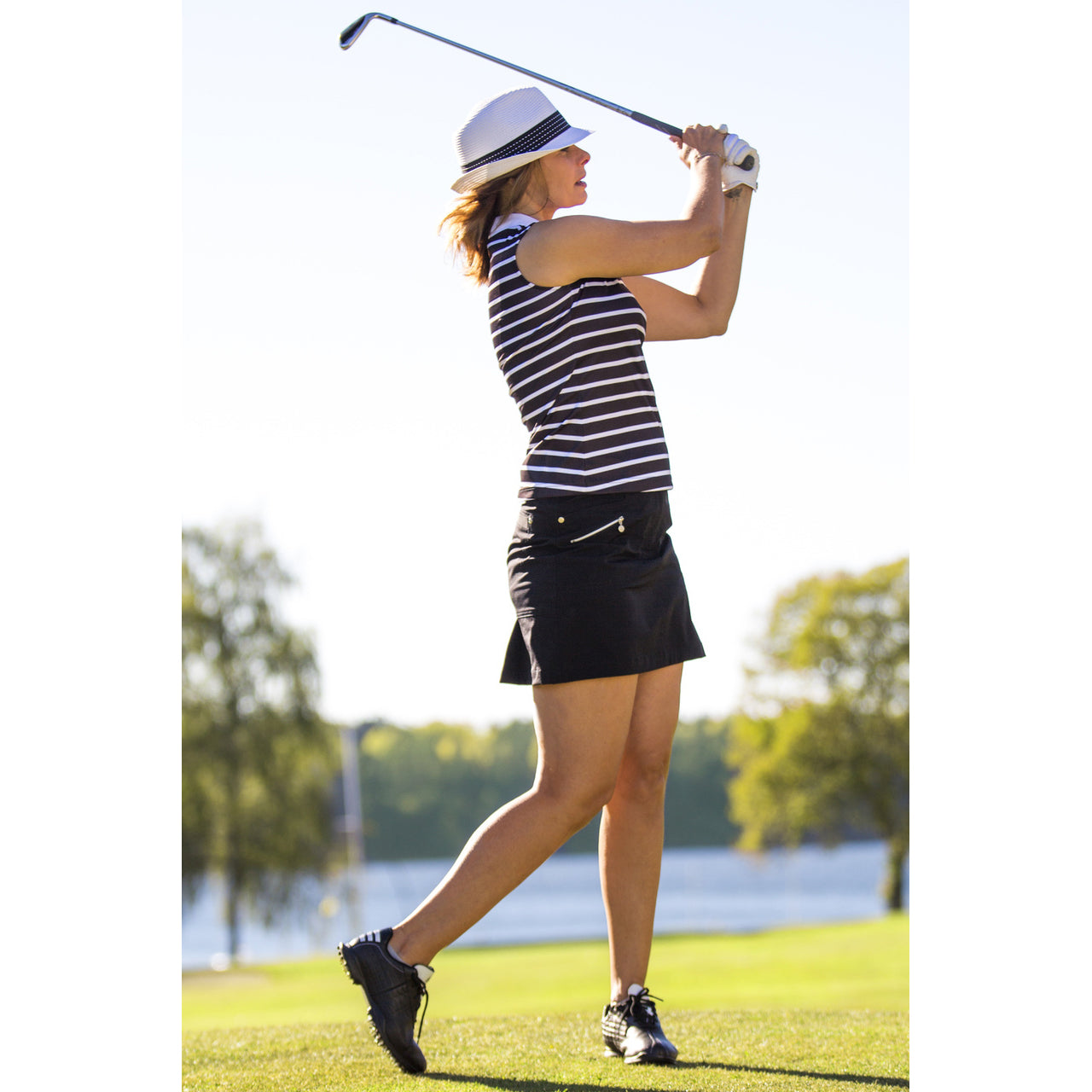 Women's 18-Inch Golf Skort - Breathable & Stretchy for Daily Sports & Active Wear - Perfect for Golf, Tennis & Casual Outings