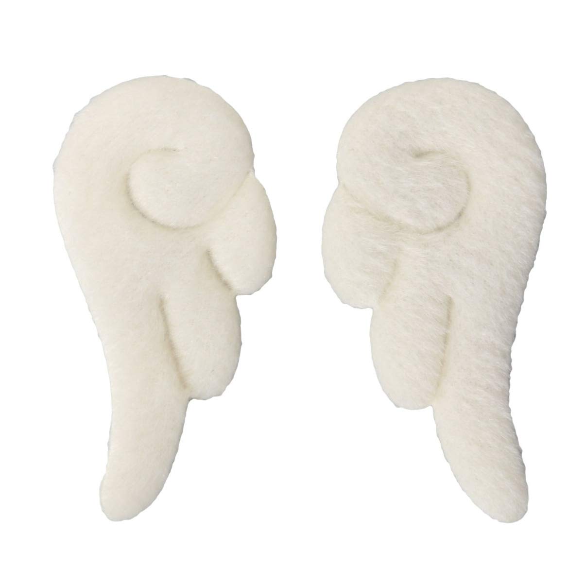 Uonlytech 2Pcs Cute Angel Wing Hair Clips for Girls - Soft Plush Hair Barrettes, Hair Clamps for Kids - Perfect for Halloween, Cosplay, Birthday Parties & Daily Wear (White)