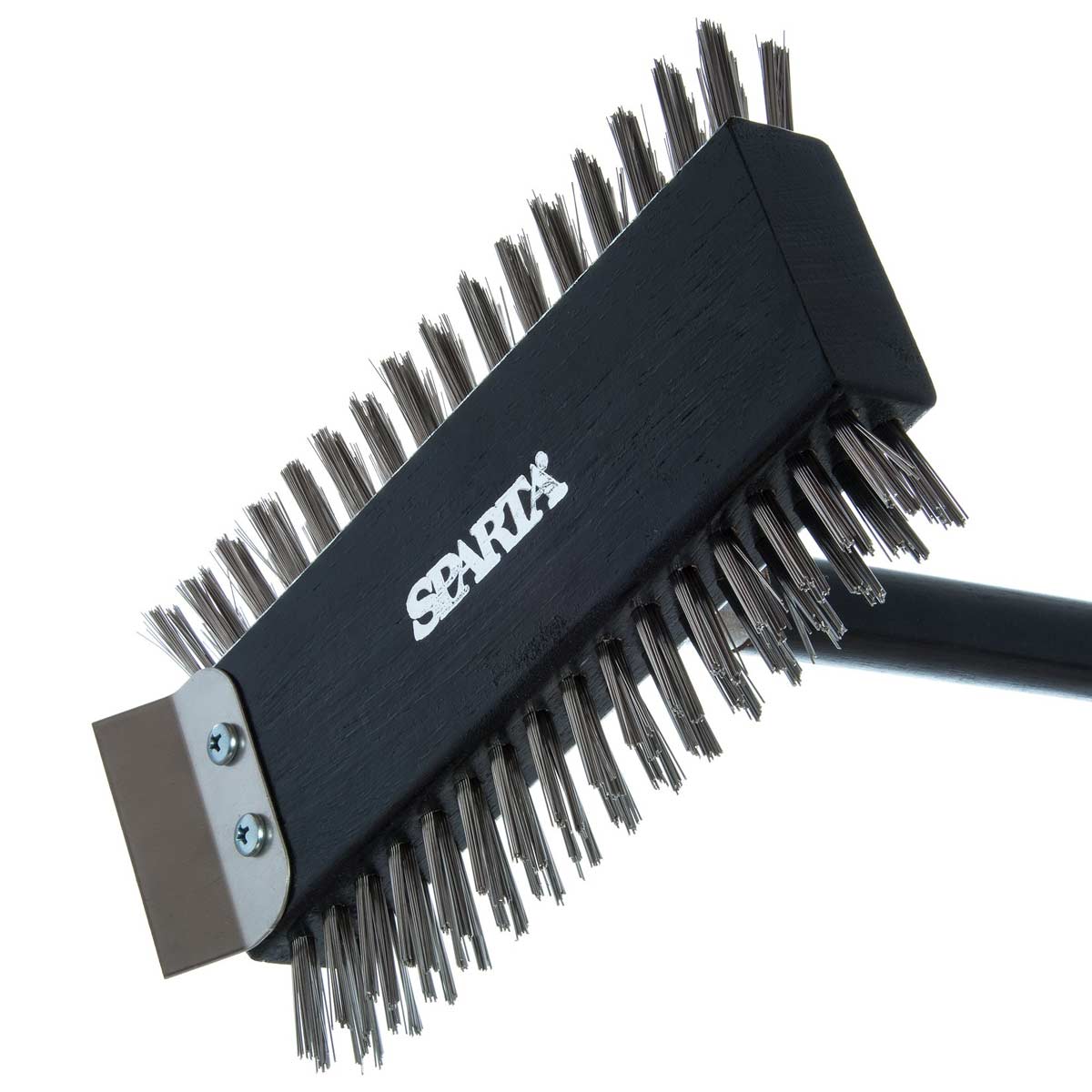 Carlisle 4029000 Sparta Broiler Master Grill Brush with Stainless Steel Bristles - 30.5