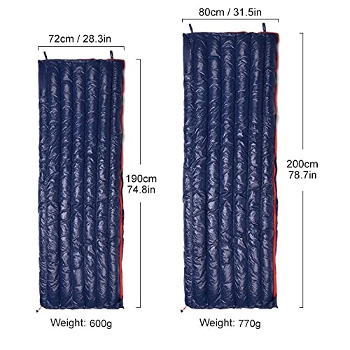 Ultralight Waterproof Down Sleeping Bag for Camping & Travel - 300G Gray, Portable & Compact with Compression Storage - Perfect for Backpacking, Hiking & Outdoor Adventures