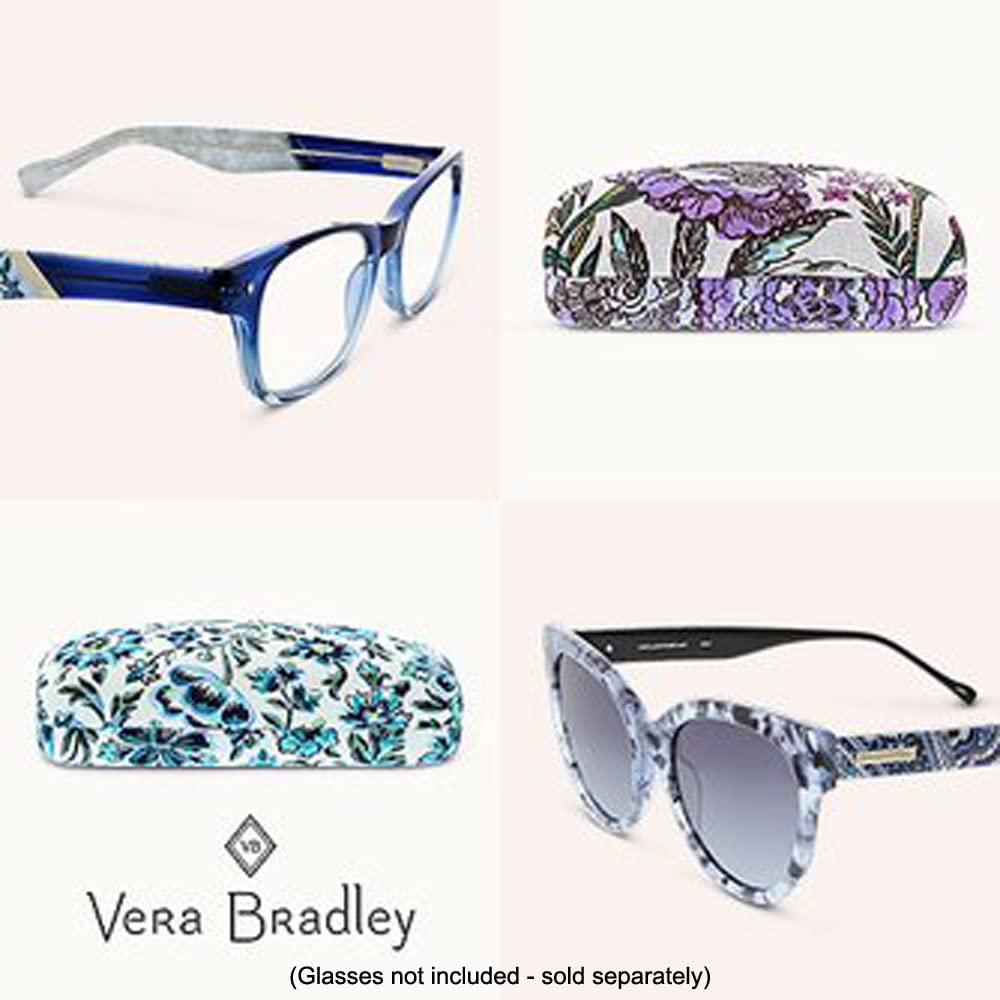 Vera Bradley Sunglasses & Eyeglasses Hard Shell Protective Case - Stylish Clamshell Design for Travel, Work & Daily Use
