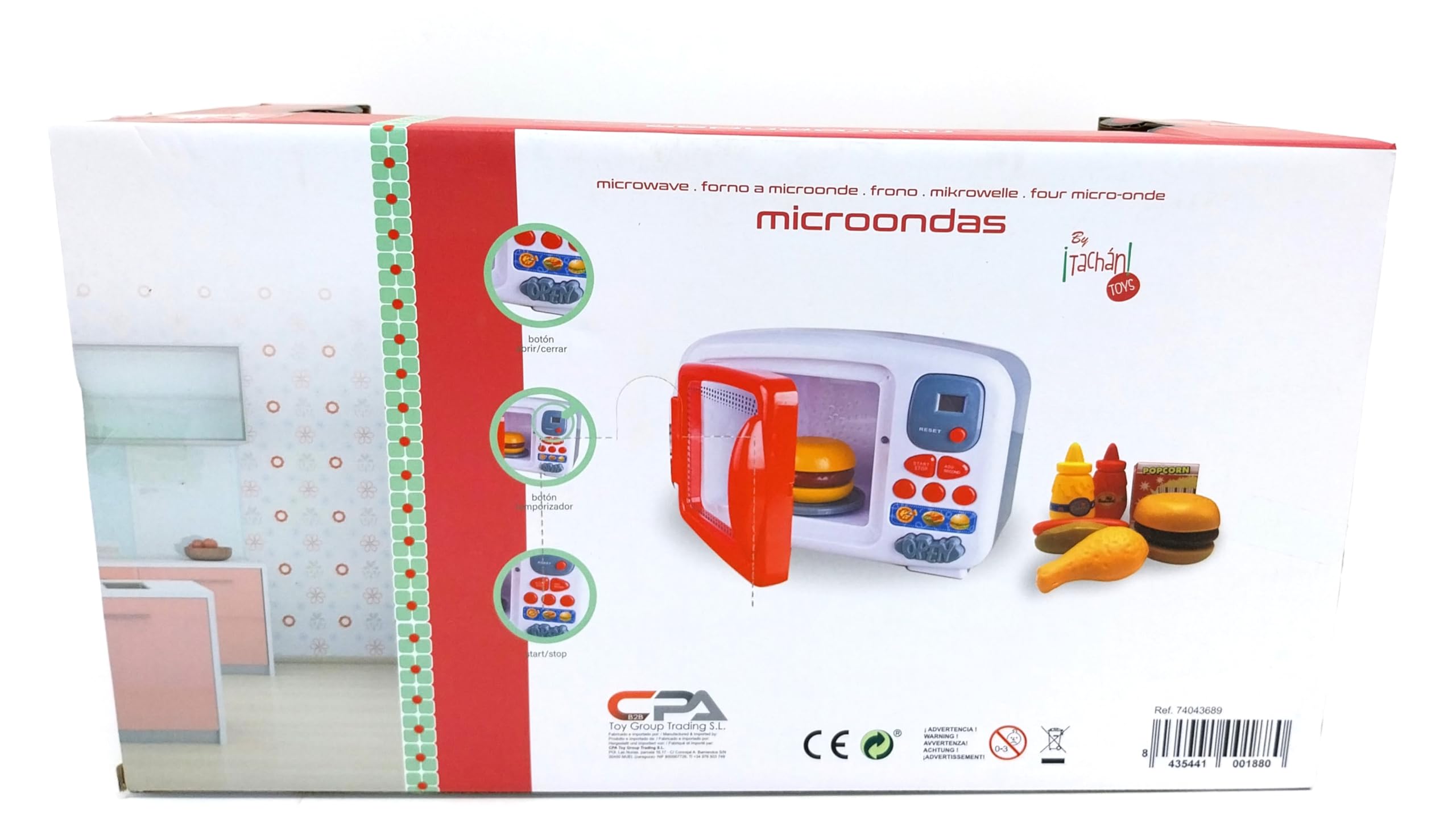 Microwave Little Life (CPA Toy 43689) - Miniature Kitchen Playset for Kids, Pretend Play Toy for Toddlers - Perfect for Home, School & Role-Playing Games