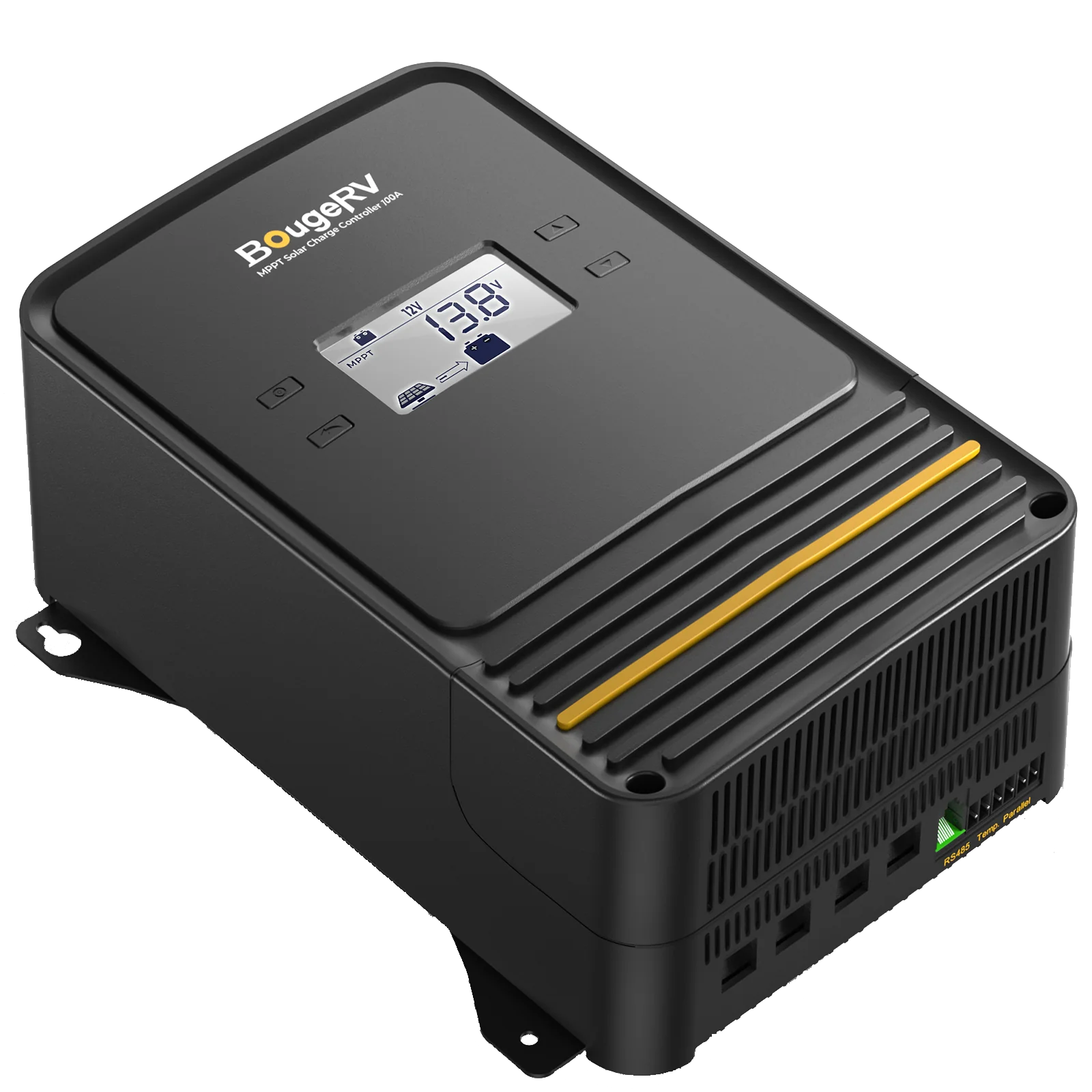 BougeRV 100Amp MPPT Solar Charge Controller 12V/24V/36V/48V for RV, Boat, Off-Grid Power System - Efficient Solar Panel Battery Charging for Home & Outdoor Use
