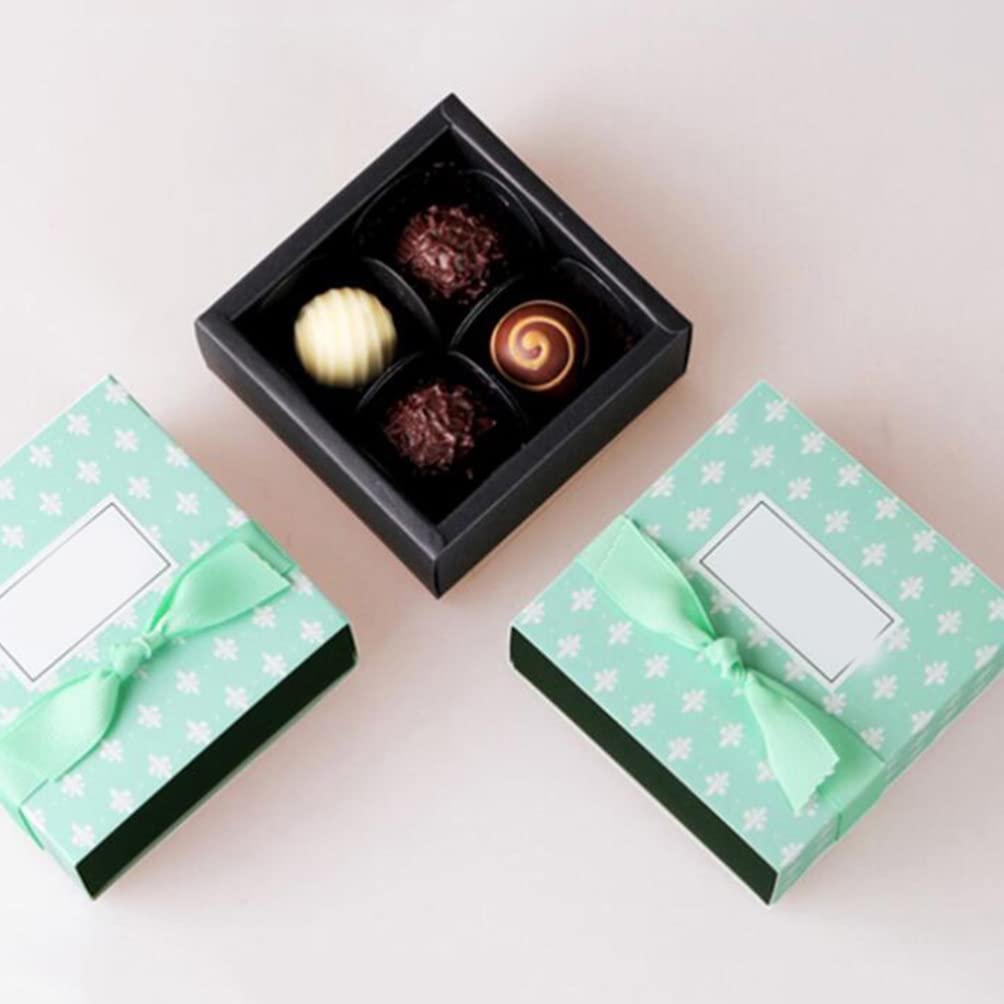 Happyyami 100-Piece Versatile Chocolate Packaging Trays - Eco-Friendly Paper Compartment Bases for Candy, Desserts & Gift Wrapping - Perfect for Bakeries, Chocolatiers & DIY Candy Making