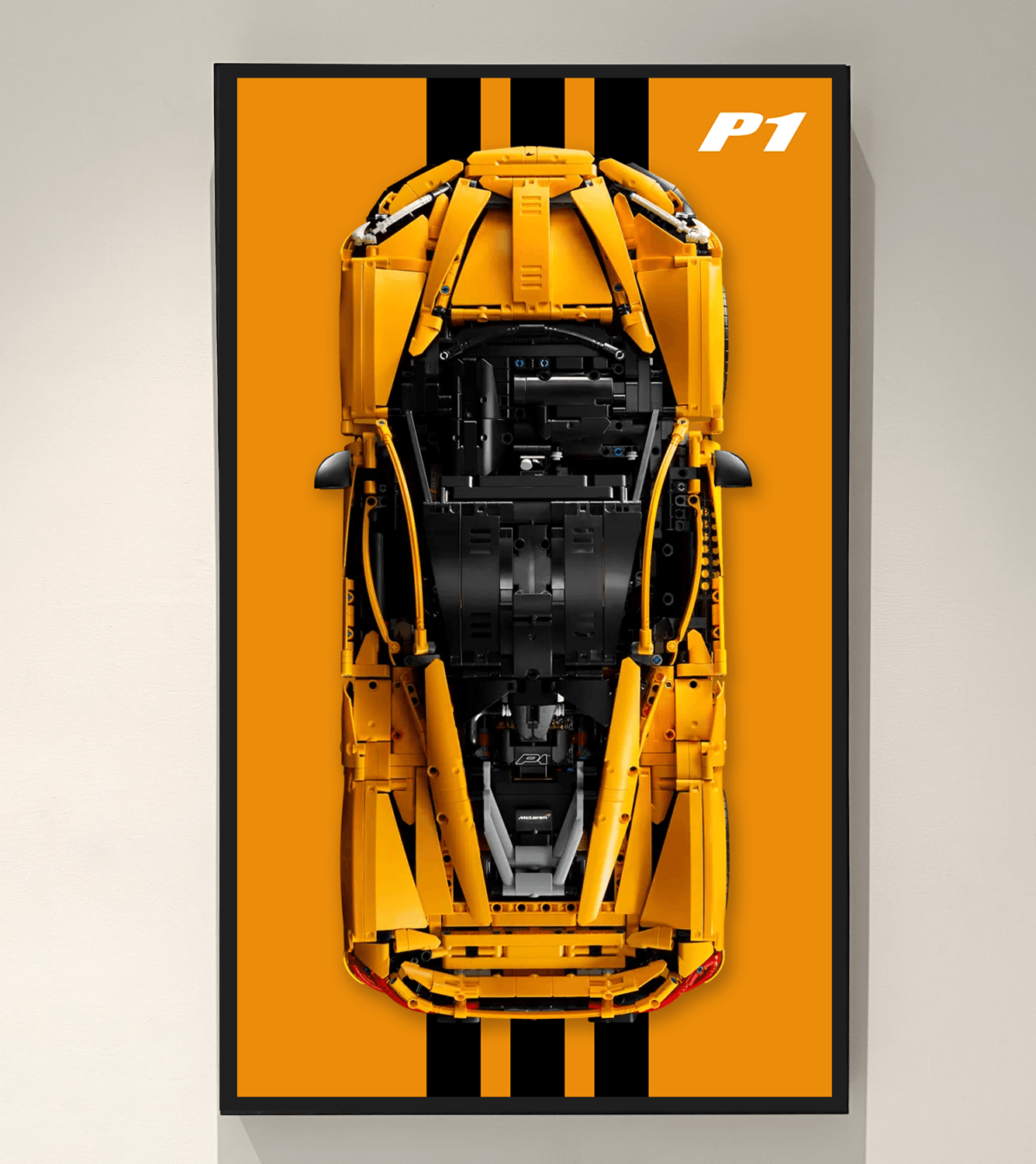 Lego Technic McLaren P1 42172 Wall Mount Display Stand - Secure & Stylish Hanging Solution for Lego Car Models - Perfect for Home, Office, or Gift Showcase