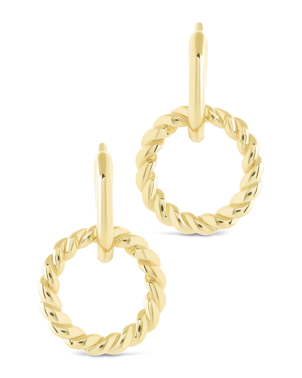 Hassie Delicate Twist Hoop Earrings for Women - Elegant Gold/Silver Dangle Earrings for Everyday Wear, Date Night & Special Occasions