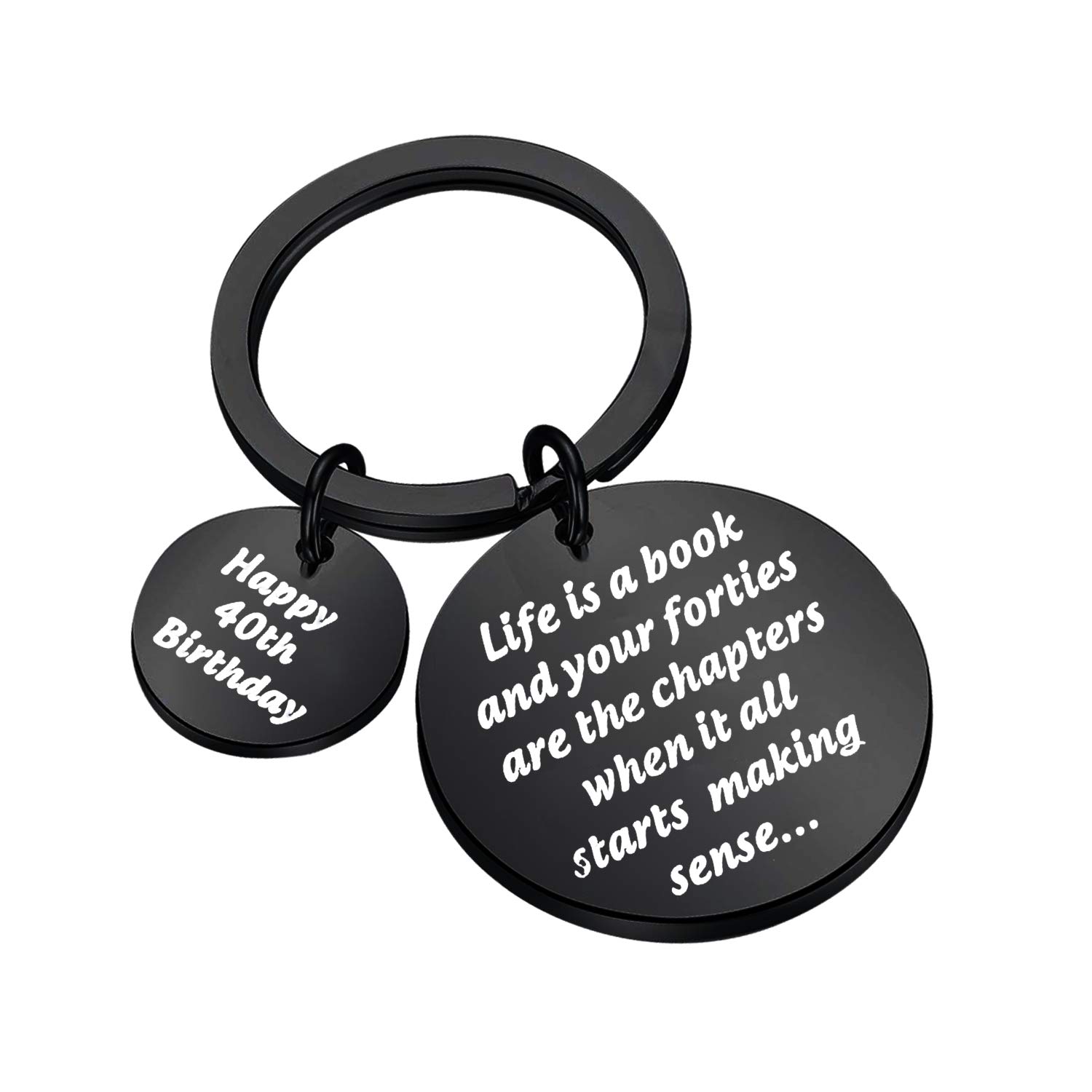 40th Birthday Keychain - Personalized 40th Birthday Gift for Women, Men, Friends & Family - Perfect for Anniversaries, Milestones & Special Occasions