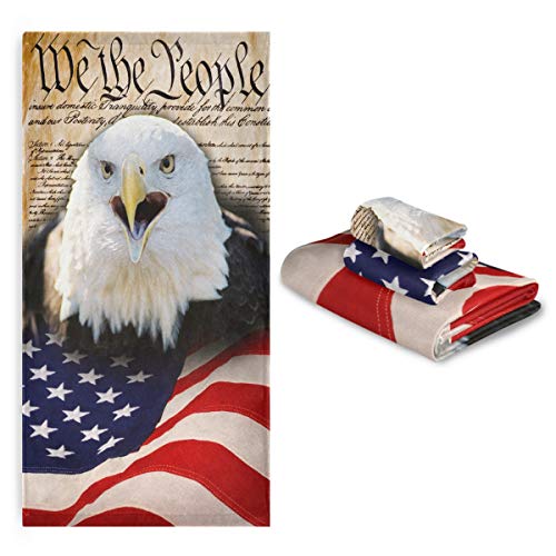Bald Eagle American Flag Style