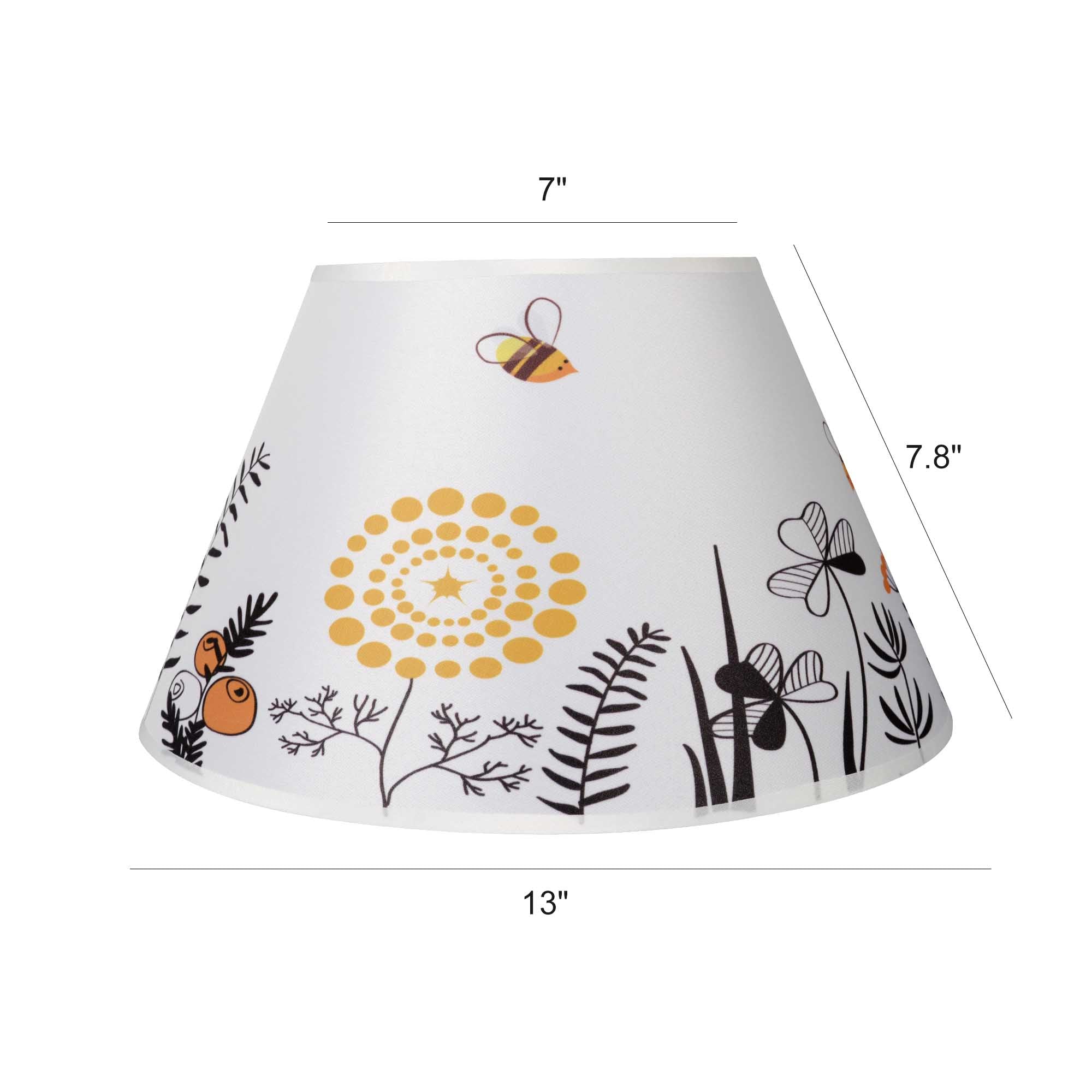 Empire Style Round Lamp Shade Set of 2 - 7x13x7.8 Inches - Carro Home Collection Limited Edition - Perfect for Living Room, Bedroom & Dining Room Lighting Decor