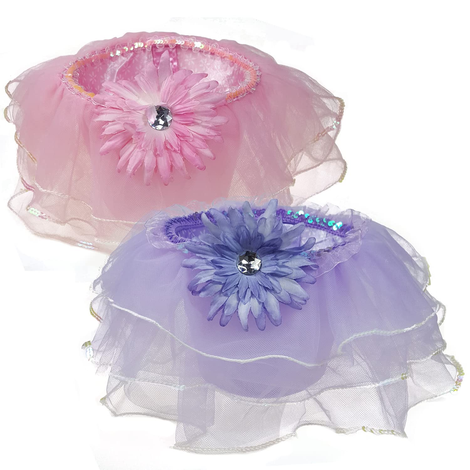 DearSun 2-Piece Flower Tutu Easter Basket Set - Elegant Pink & Purple Easter Baskets for Kids, Easter Egg Hunt, Candy Storage & Gift Giving - Perfect for Easter Celebrations, Spring Parties & Holiday Decorations