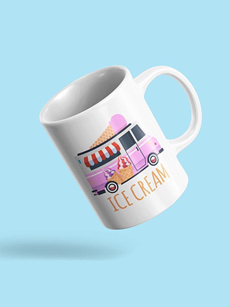 Custom Ice Cream Truck Coffee Mug - Personalized Ceramic Cup for Hot & Cold Drinks - Perfect for Ice Cream Lovers, Baristas, and Coffee Enthusiasts