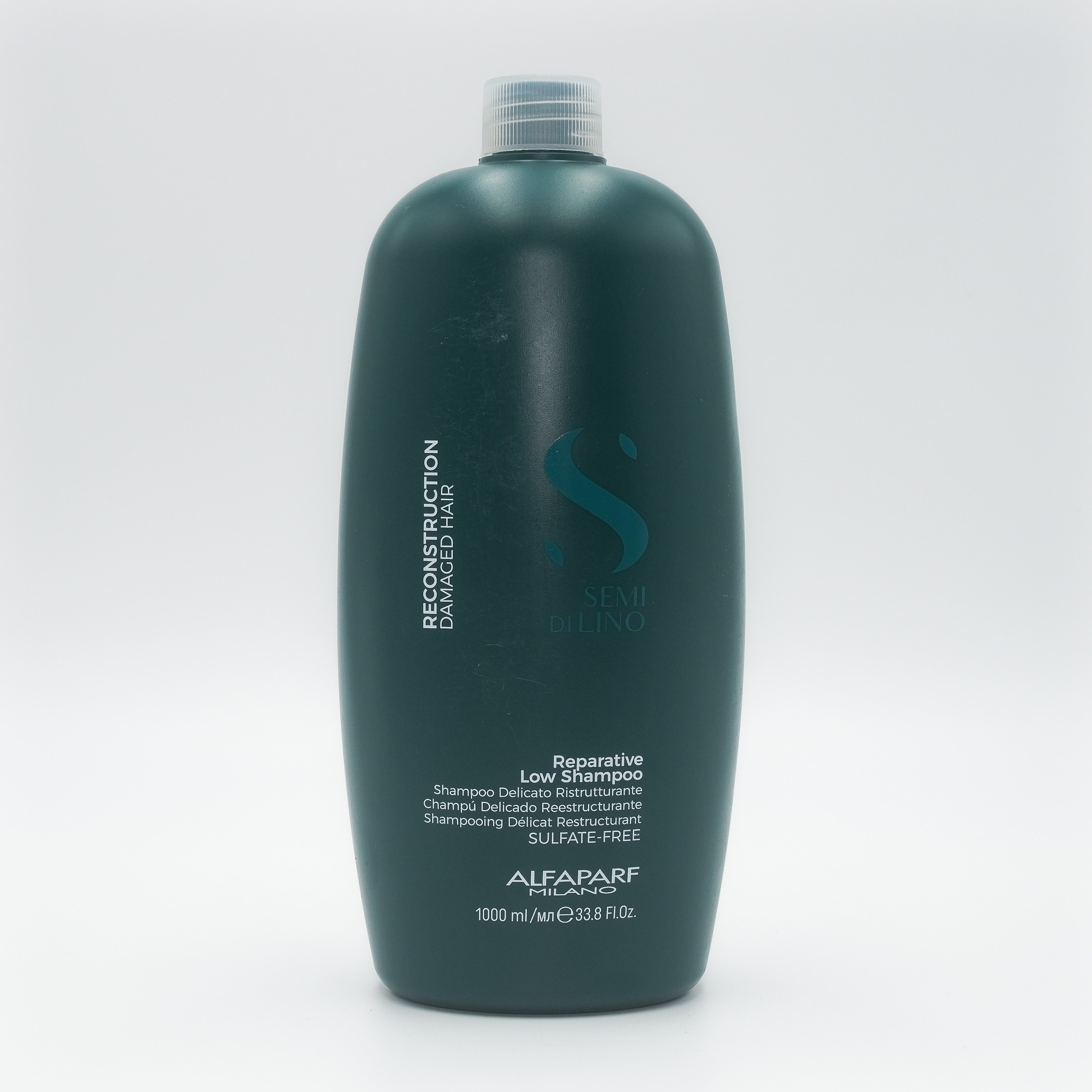 Alfaparf Reparative Low Shampoo for Damaged Hair - 33.8 oz Hydrating & Repairing Formula - Perfect for Color-Treated & Chemically Processed Hair at Home or Salon