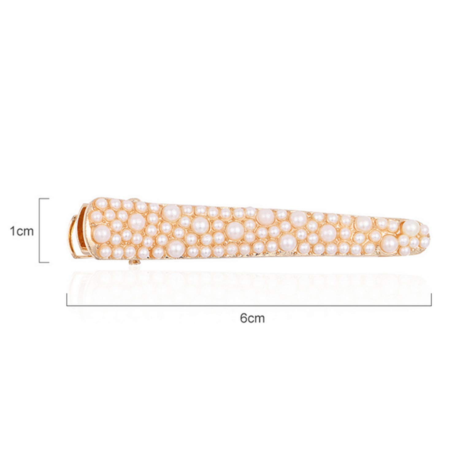 12Pcs Rhinestone Pearl Alligator Hair Clips for Women & Girls - Elegant Duckbill Hairpins for Parties, Weddings & Daily Hair Accessories