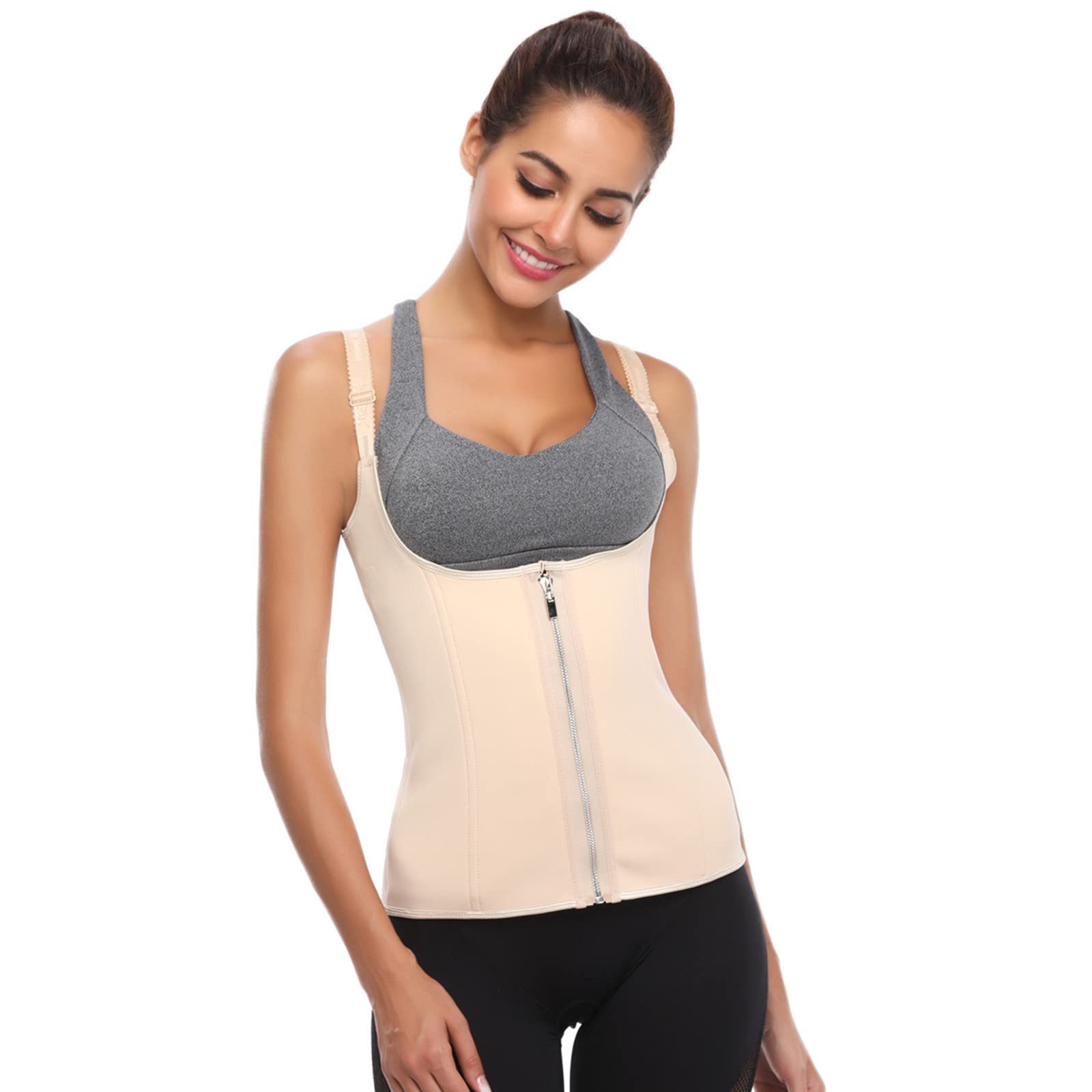 Plus Size 4X Women's Body Shaper Corset - Firm Control Abdominal Shapewear with Zipper for Tummy Control | Perfect for Workout, Evening Wear & Special Occasions