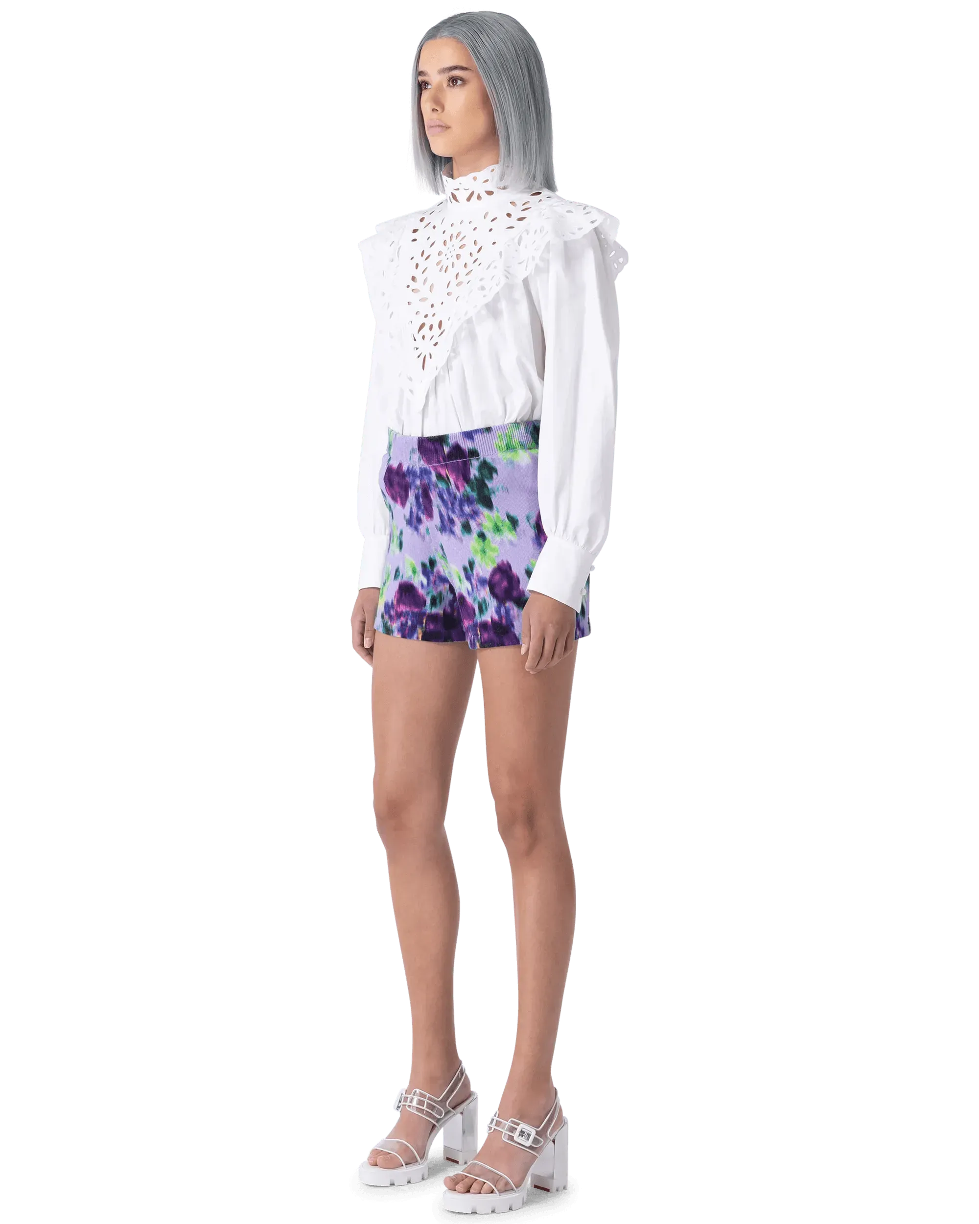 Embroidered Long Sleeve Blouse for Women - Elegant Floral Lace Top - Comfortable Office & Party Wear - Perfect for Work, Date Night & Special Occasions