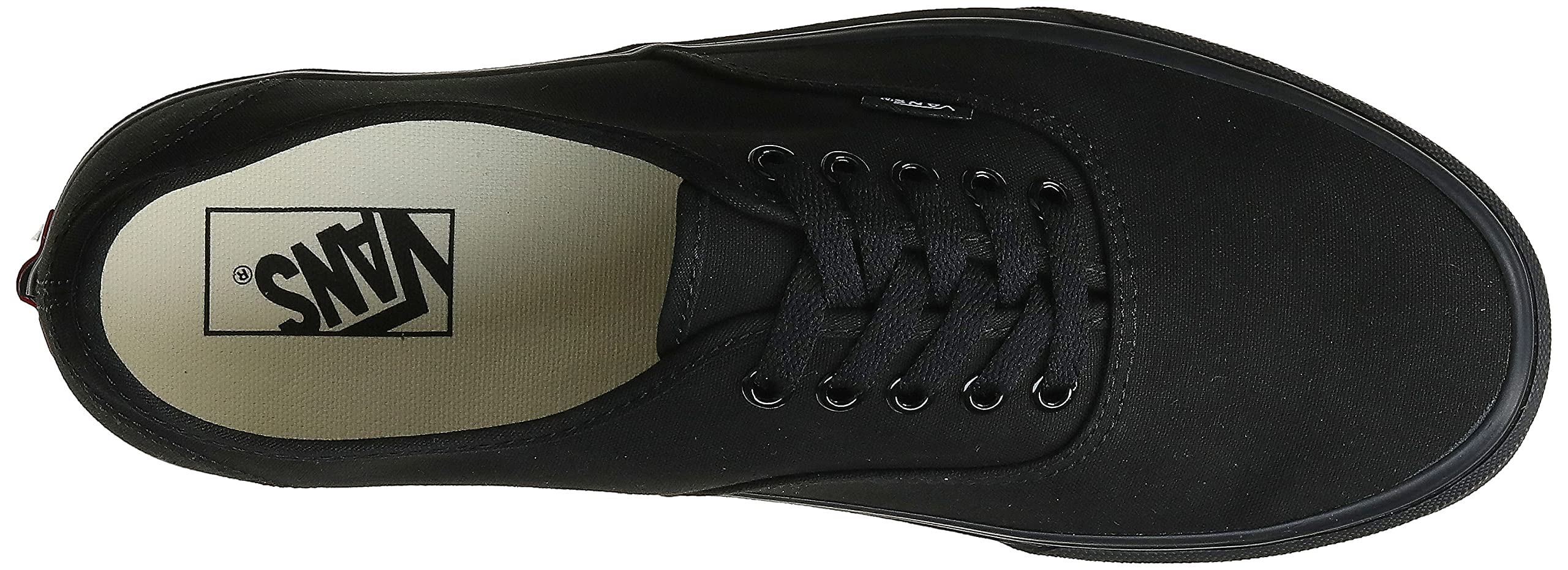 Vans Authentic Unisex Sneakers for Men & Women - Classic Black/Black Skate Shoes for Casual Wear & Street Style