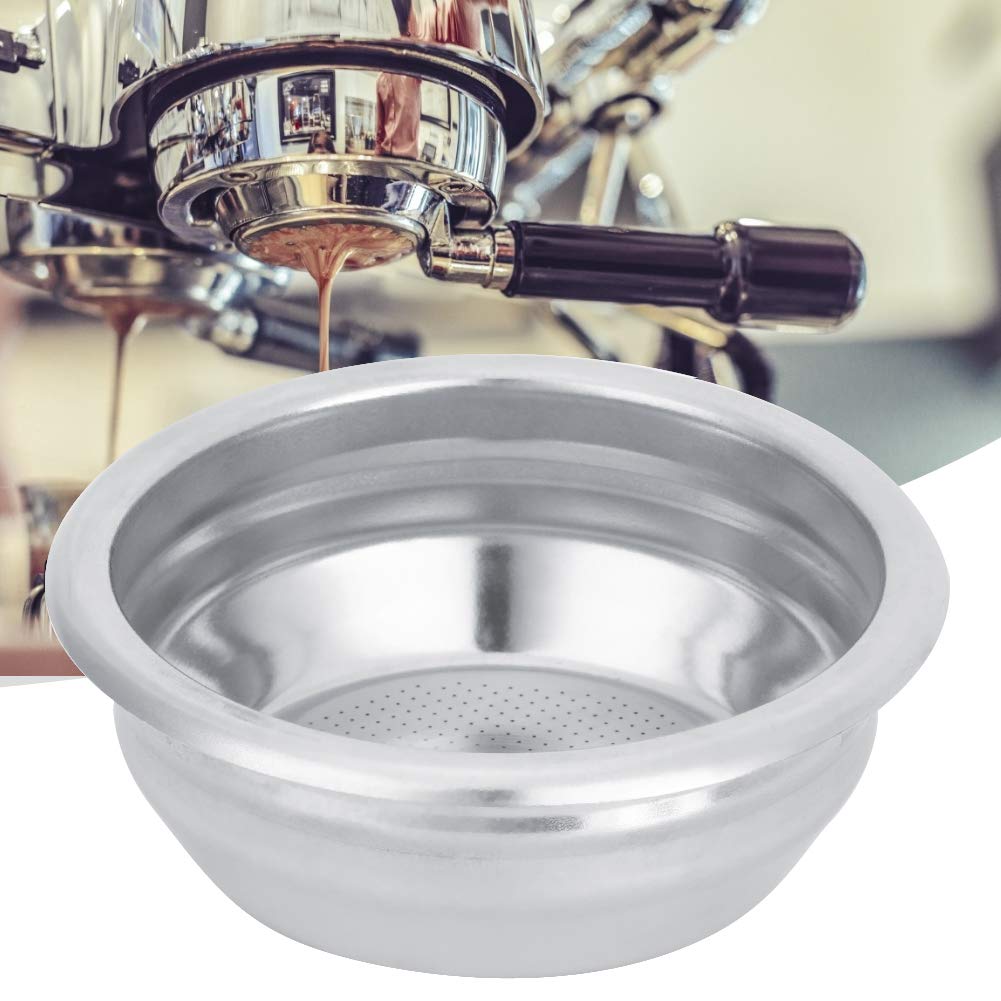 Stainless Steel Bottomless Filter Basket for Coffee & Tea - Single/Double Porous Design - Perfect for Home Brewing & Milk Tea Shops (2-Pack) | Ideal for Espresso, Cold Brew & Bubble Tea Preparation