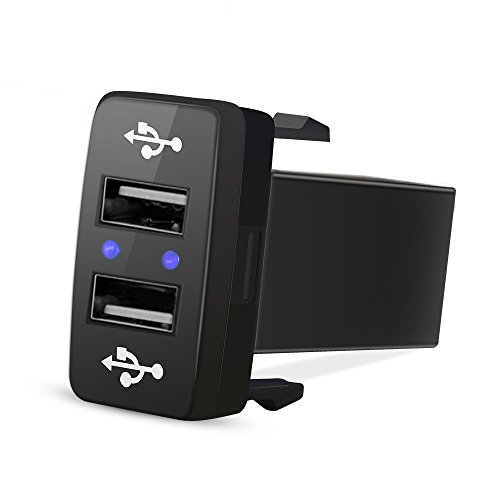 MICTUNING UC001 2.1A Dual USB Car Charger Adapter - Fast Charging for iPhone, iPad, Samsung, Smartphones & More - Perfect for Road Trips, Commuting & Travel Accessories