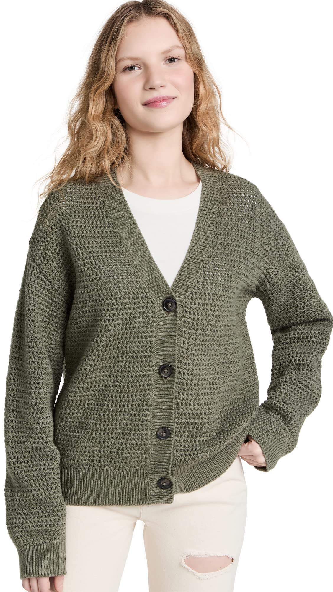 Women's Closed V-Neck Cardigan Sweater - Soft & Stylish Knit Pullover for Casual Wear, Office Outfits & Layering