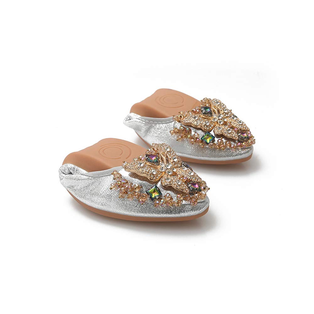 Foldable Portable Ballet Flats for Women - Comfortable Travel & Maternity Shoes - Perfect for Airports, Commuting & Pregnancy Comfort