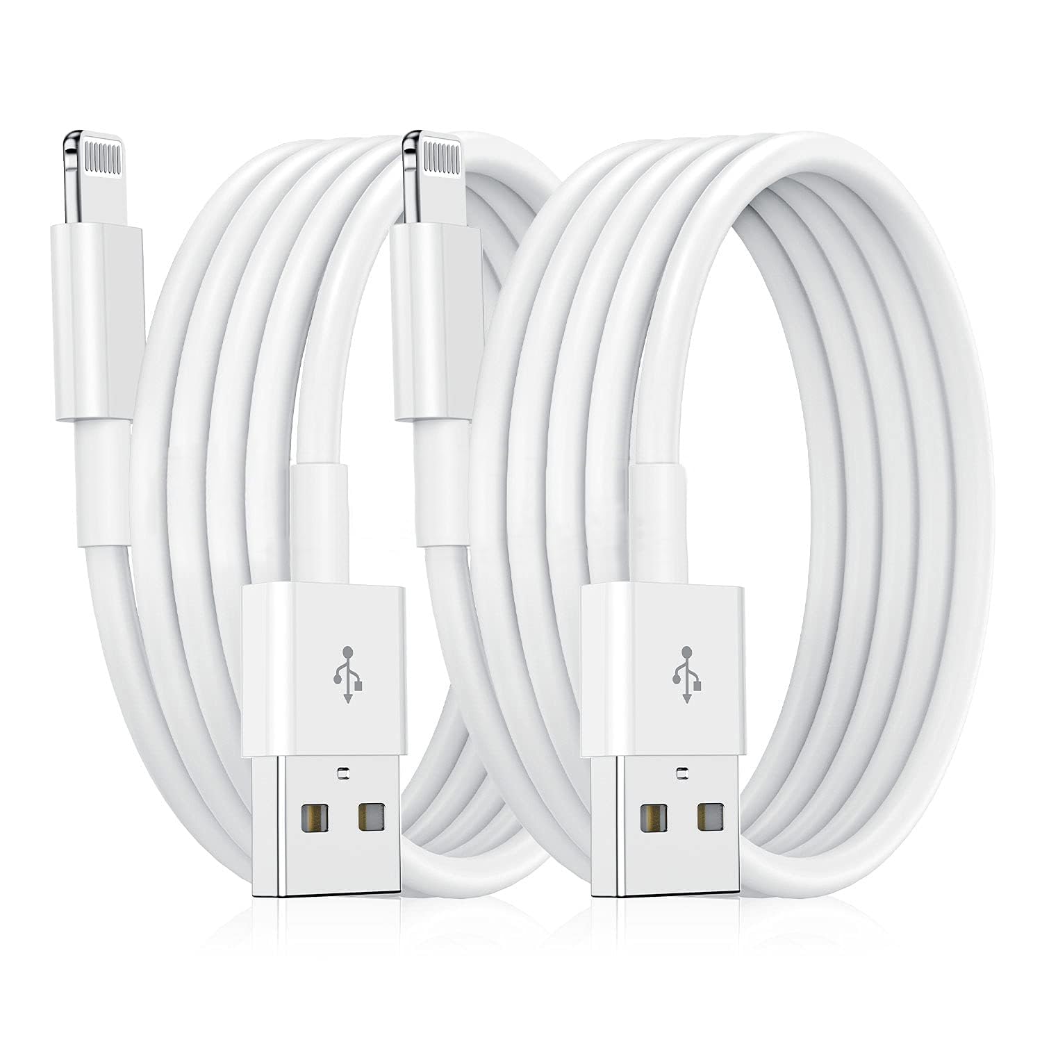 Premium 1M iPhone Lightning Cable - USB A to Lightning Fast Charging Cord for iPhone 14/13/12/11/X/8/7/6/5 & iPad - Perfect for Home, Office, Car and Travel Charging