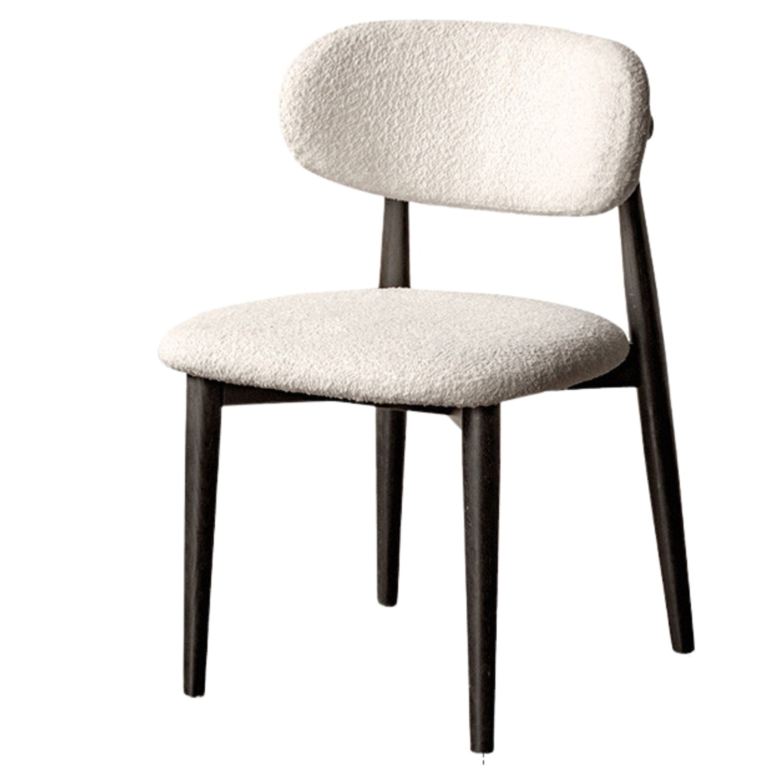 Solid Oak & Ash Wood Dining Chair with Lamb Velvet Cloud Cotton Upholstery - Comfortable Modern Farmhouse Style Seating for Kitchen, Dining Room & Breakfast Nook