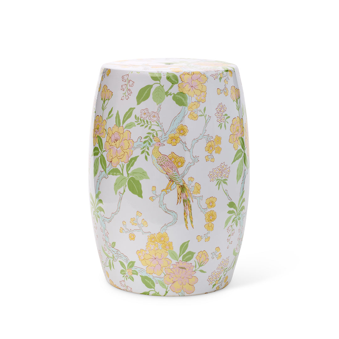 Pastel Garden Stool - Handmade Boho Side Table, Outdoor Patio Furniture, Decorative Accent Seat for Living Room, Bedroom & Balcony - Perfect for Relaxing, Reading & Coffee Time