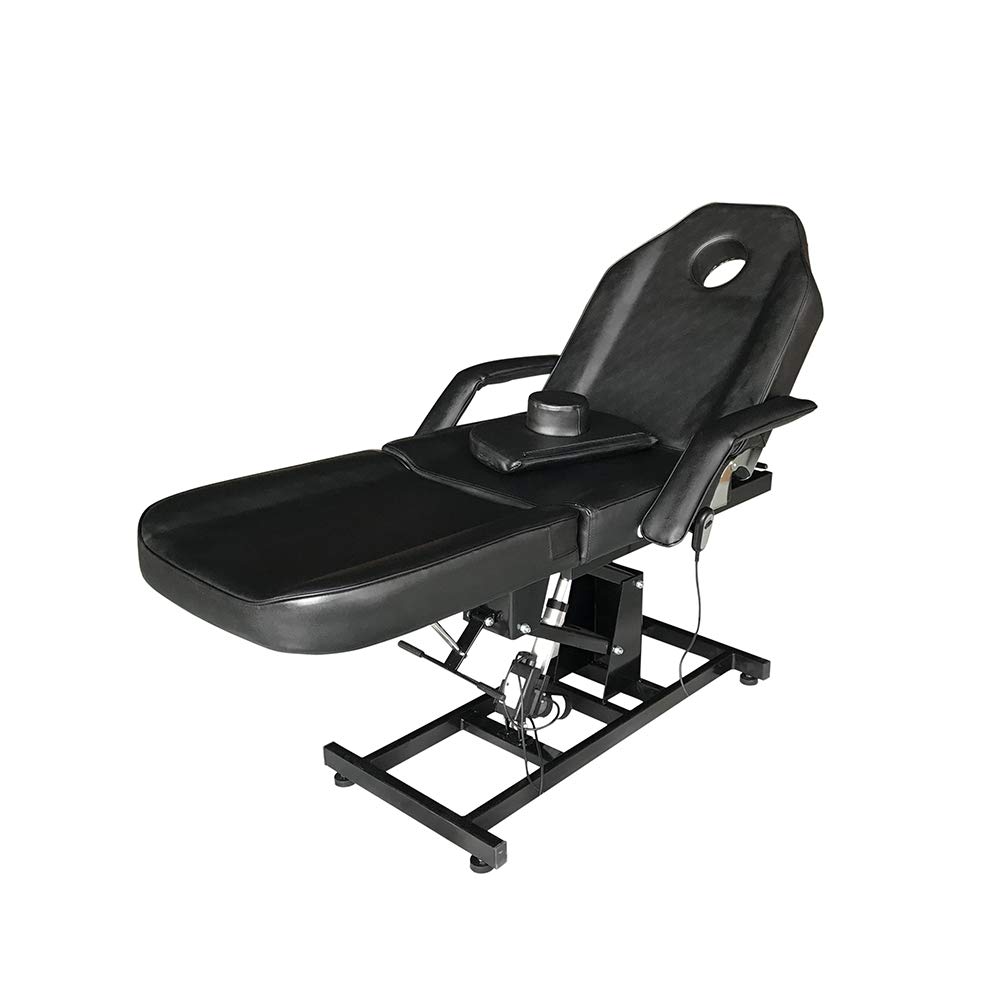 PALDIN 3-Section Adjustable Electric Massage Table - Professional Salon Recliner for Facial, Tattoo & SPA Treatments - Includes 2 Packages (White/Black) - Perfect for Beauty Clinics, Home Massage & Relaxation Therapy