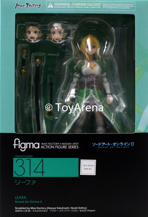 Figma #314 Leafa Sword Art Online II Action Figure - Anime Collectible for Fans | Perfect for Display, Cosplay, and Gaming Enthusiasts