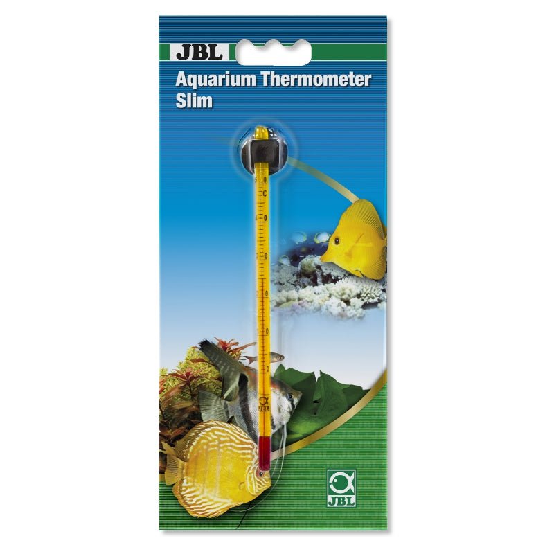 JBL Slim Aquarium Thermometer - Accurate Water Temperature Gauge for Fish Tanks, Aquariums & Fish Bowls - Perfect for Tropical Fish, Goldfish & Marine Life Care