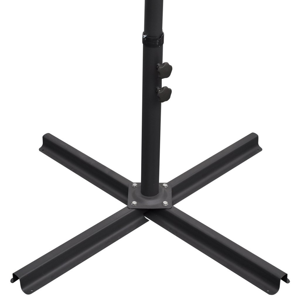 10FT Aluminum Outdoor Patio Umbrella with Crank - UV Resistant Garden Parasol for Table, Market & Hanging Use - Includes Portable Base Stand (Green) - Perfect for Backyard, Poolside & Commercial Spaces