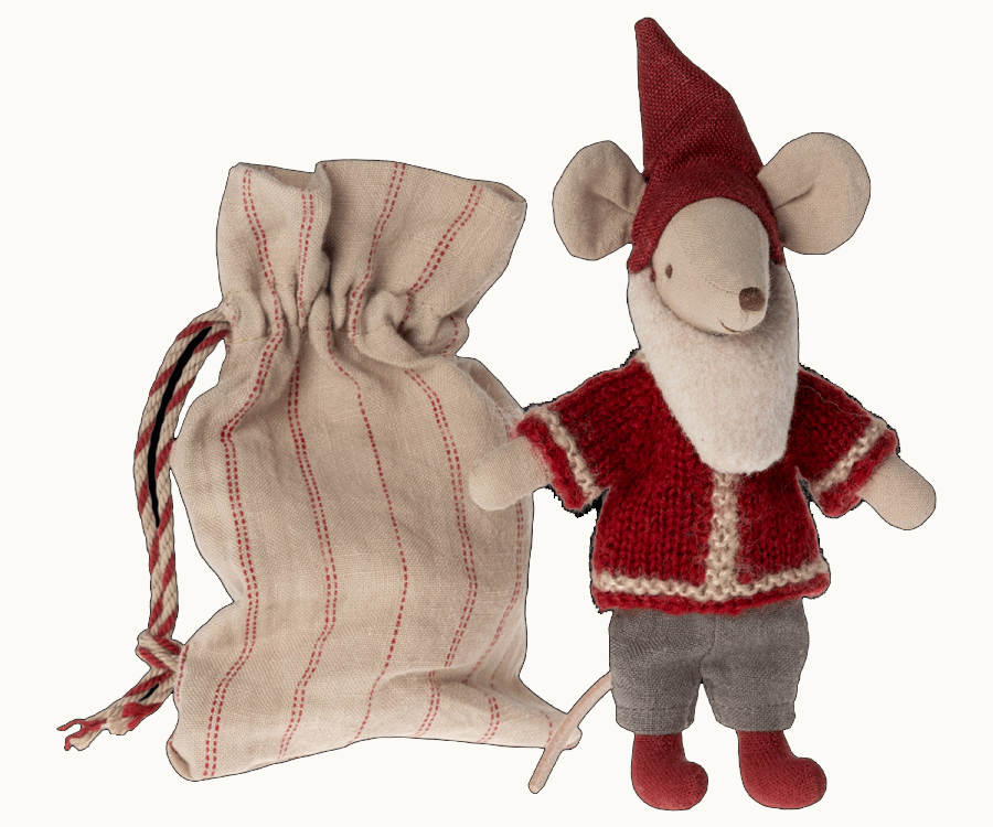 Maileg Santa Mouse - Adorable Christmas Decoration & Holiday Gift for Kids | Perfect for Tree Ornaments, Stocking Stuffers & Festive Home Decor