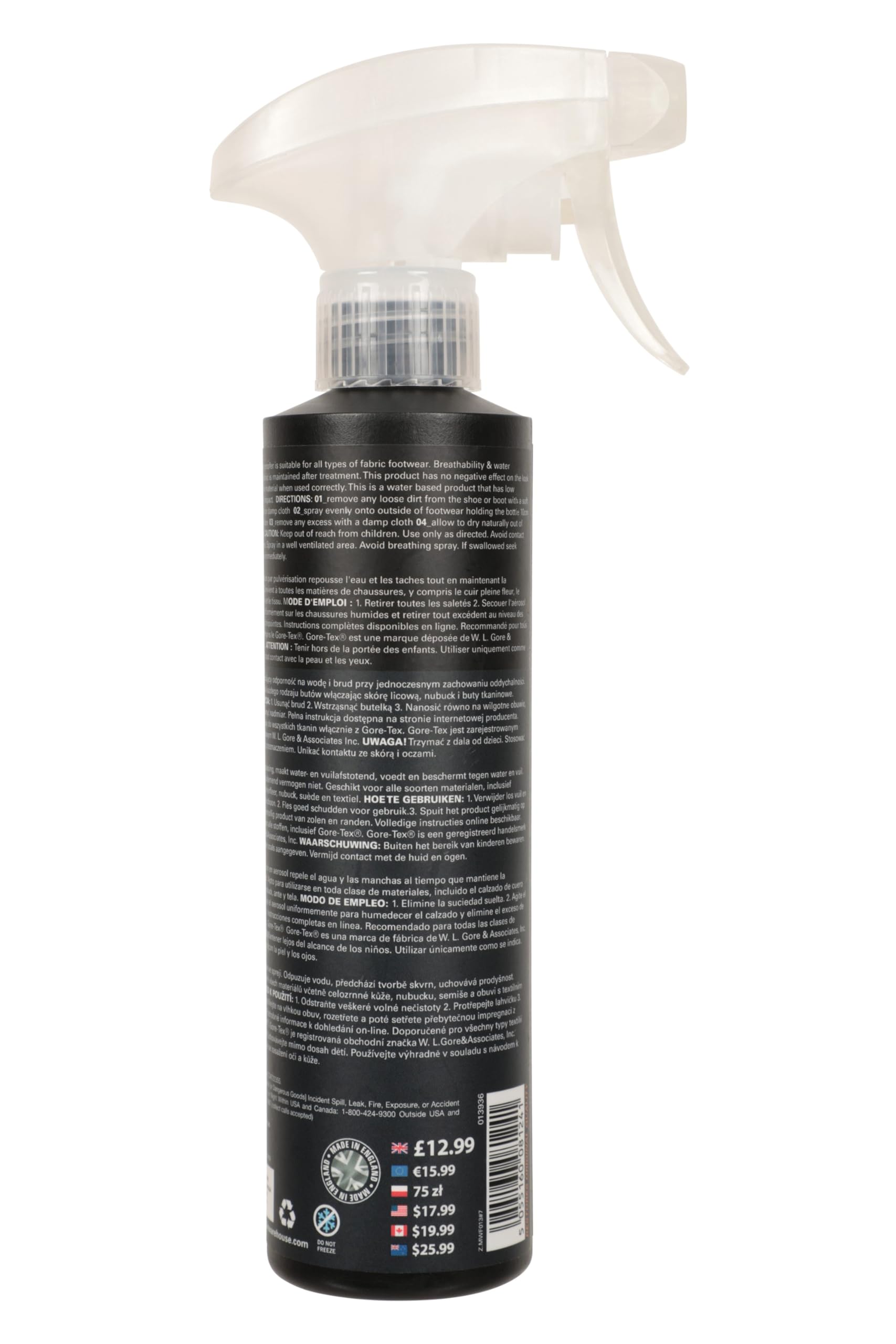 Mountain Warehouse Universal Waterproof Footwear Proofer Spray - All-Season Shoe Protector for Hiking, Camping & Outdoor Adventures